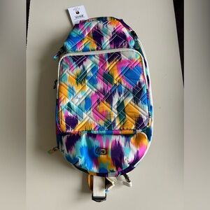 LUG HOVERCRAFT SLING BAG HEART IKAT MULTI NWT